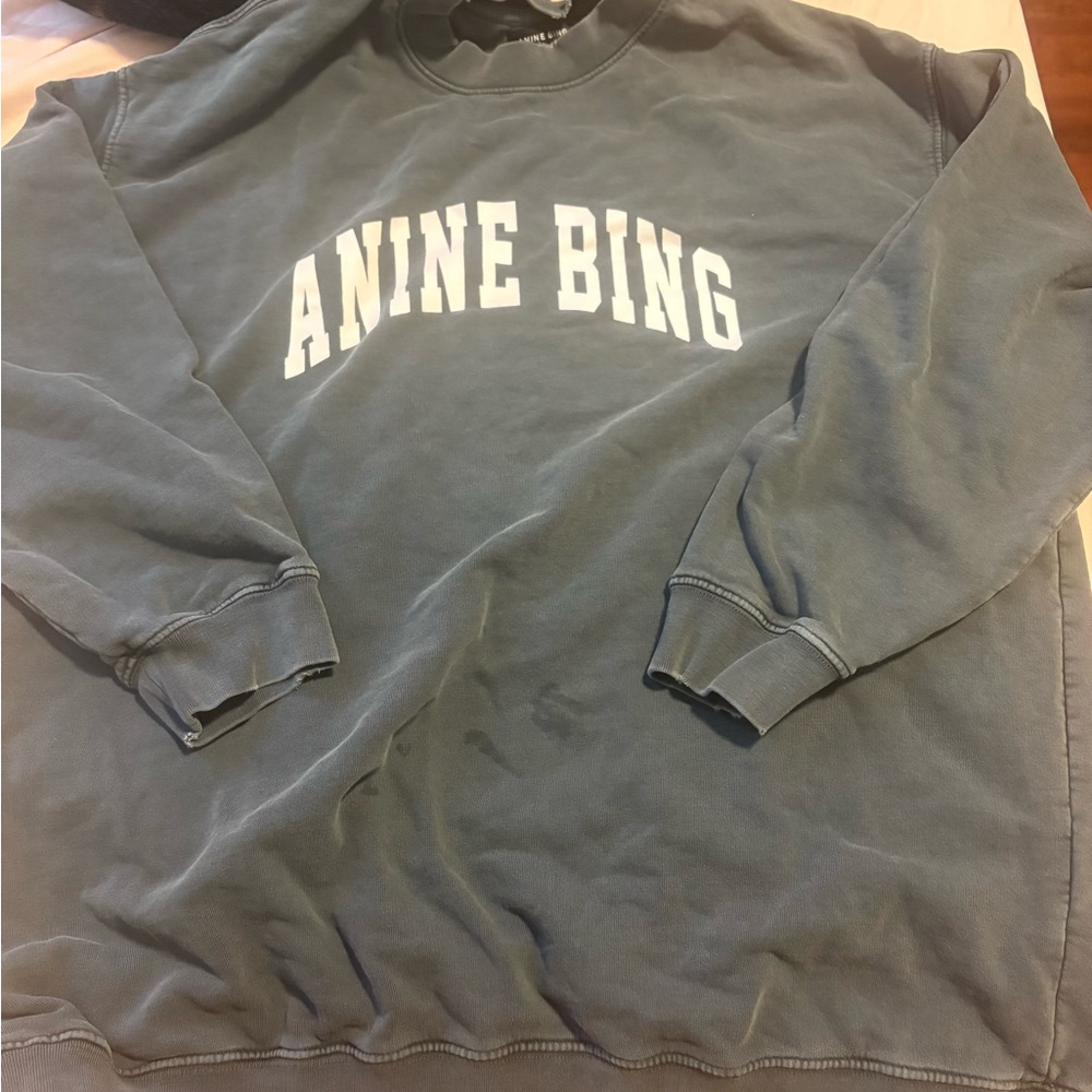 Anine Bing Charcoal Crewneck Sweater